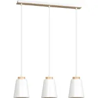 Emibig Hanglamp Bolero 3, dimbaar, wit / opaal, Woon-/ Eetkamer, metaal, Modern, hanglamp