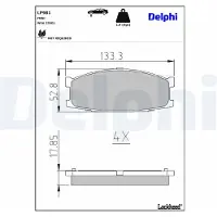Delphi Remblokset LP981, voor