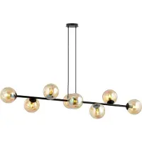 Emibig Hanglamp 8xE14 40W ROSSI 8 BL/MIEL (blauw/honingkleurig) 876/8