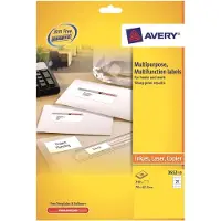 Avery Zweckform AVERY ultragrip Universele etiketten 3652-10 Permanent klevend A4 Wit 70 x 42,3 mm 10 Vellen à 21 Etiketten