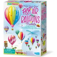 4M Verf je eigen luchtballonnen mobiel, Creatieve set voor kinderen, 5 jaar en ouder, Meerdere kleuren