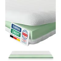 AM Qualitätsmatratzen Basic Topper 180x210cm (SG30) - Zachte & Aanpasbare Matrastopper 180 x 210 - Ook geschikt voor boxsprings - Ademende en wasbare tijk - Made in Germany