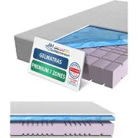 AM Qualitätsmatratzen - Premium gelschuim matras 120x200cm - Zacht (H2) - Hoogwaardig matras met 4cm gelschuim deklaag - 23cm hoogte - Made in Germany - 120 x 200