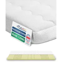 AM Qualitätsmatratzen 3D Deluxe 7 zones koudschuim topper 120 x 190 cm RG50 - Made in Germany - Ademende topper - 8cm - Matrasbeschermer met Lyocell hoes en antislipfunctie