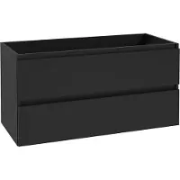 Wiesbaden Onderkast alvara 100x46 cm 2 laden 1 uitsparing mat zwart