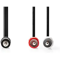 Nedis Stereo-Audiokabel | 3,5 mm Male | 2x RCA Male | Vernikkeld | 10.0 m | Rond | Zwart