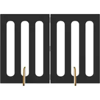 vidaXL Vouwbaar huisdierhek 2 st Zwart eiken 100,5 x 38 x 70 cm