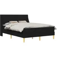 vidaXL bedframe met matras en hoofdeinde, polyester