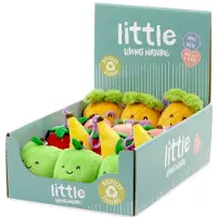 Living Nature pluche sleutelhanger fruit - kleurrijke knuffelclip.
