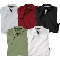 Atlas For Men - 5-pack polo's - Heren - Verkrijgbaar in grote maten - XXL