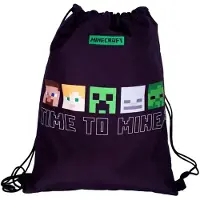 Astra Minecraft - Gymtas - Sporttas - 44cm - Dubbelzijdig draagbaar