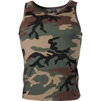 MFH US Tanktop - Woodland camouflage - 170 g/m² - MAAT M
