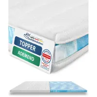 AM Qualitätsmatratzen Verkoelende matrasbeschermer 200 x 200 cm tegen zweten - Made in Germany - Verkoelende matrasbeschermer cm met wasbare hoes - topper ademend voor de zomer
