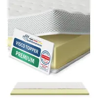 AM Qualitätsmatratzen Premium traagschuim topper 80 x 200 cm - 6 cm hoog - Aanpasbare, visco-elastische matrastopper 80x200cm - Hoogwaardige Tencel tijk - Traagschuim topper 6cm hoog - Made in Germany