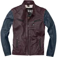 Black-Cafe London Firenze Rood Blauw Leren Motorjas Maat 52