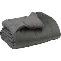 vidaXL Winter Duvet Gekwilt Lichtgrijs 220 x 240 cm Microvezel
