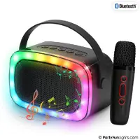 Partyfunlights - Mini Karaoke Speaker with Wireless Microphone (605607)
