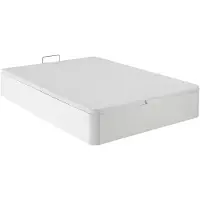 Vente-unique Set 140 x 190 cm bedbodem met opbergruimte wit + matras met pocketveren en ingebouwde dekmatras dikte 28 cm - AMERICAN DREAM van YSMÉE