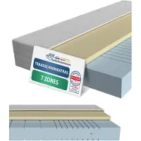 AM Qualitätsmatratzen - Traagschuim matras 100x200cm - Zacht (H2) - Hoogwaardig matras met 4cm traagschuim deklaag - 20cm hoogte - Made in Germany
