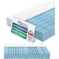 AM Qualitätsmatratzen Premium 7 zones koudschuimmatras 140x200 H2 Made in Germany OEKO TEX gecertificeerde koudschuimmatras 140x200 19 cm hoog ergonomisch matras 140x200 cm