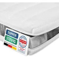 AM Qualitätsmatratzen Basic Topper stevig 150x220cm (SG35) - Hardheidsgraad 3 en 4 - Stevige & Aanpasbare Matrastopper 150 x 220 - Harde topper - Voor Matras en Boxspringbed - Made in Germany
