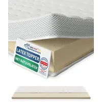 AM Qualitätsmatratzen Premium Latex Topper 110x200 cm met SG 65 - Hoogwaardige Tencel tijk - Antislipfunctie - Omringende klimaatband - Kwaliteit made in Germany - Latex Topper 110 x 200