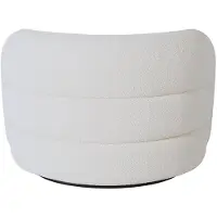 Vente-unique Draaibare fauteuil in wit boucléstof LAPIOTA van Maison Céphy