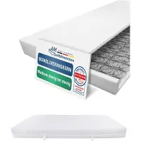AM Qualitätsmatratzen - Bonellvering matras 150x200cm - Gemiddeld (H3) / Stevig (H4) - 19cm hoogte - Made in Germany - Hoogwaardige tijk van dubbelgewatteerde stof met vochtabsorberende vezels