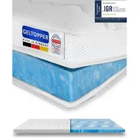 AM Qualitätsmatratzen - Premium Plus Gelschuim Topper 180x220cm (SG50) - Premiumhoogte 8 cm - Kwaliteit Made in Germany - Memory foam mattress topper 180 x 220 8cm - Afneembare en wasbare tijk