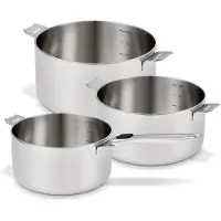 Beka Evolution steelpannenset - 3-delig - RVS - PFAS-vrij - Met greep - Geschikt voor inductie & oven