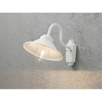 Konstsmide Wandlamp buiten Vega, dimbaar, wit / opaal, Glas, Wandlamp buiten