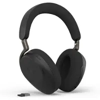 Jabra Evolve3 85 UC Bluetooth Stereo Headset, Draadloos Actieve ruisonderdrukking, 6 microfoons, UC-compatibel, Incl. USB-A Bluetooth-adapter en draadloos oplaadpad