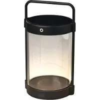 Konstsmide Deco-solarlamp buiten Crotone, dimbaar, zwart, Aluminium, Modern, solar tuinverlichting