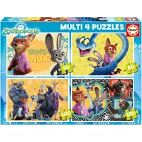 Educa Multi 4 In 1 50-80-100-150 Pieces Zootopia 2 Puzzel