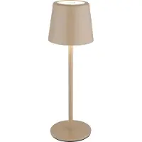 Globo Moderne tafellamp Vancouver zand bruin oplaadbaar