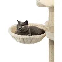 Lionto Kattenmand voor krabpaal – Ø40 cm M8 bevestiging 15 cm, beige