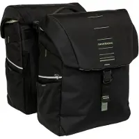 New Looxs Vigo Double Racktime 2 - Dubbele Fietstas - Geschikt voor Elektrische Fietsen – Gerecycled Materiaal - 40 Liter – Zwart - Groen