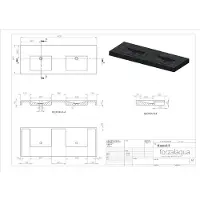 Forzalaqua Wastafel Napoli II Travertin Gezoet 160x60x9 cm Zonder Kraangat