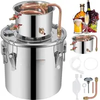 Happyment Destilleerapparaat 4L- Distiller - Destilleer Ketel - Destilleren - Waterontharder - Water - Vergister