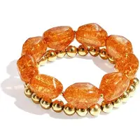 Yehwang Armbandenset met chunky kralen - Verkleurt niet - Cadeau - Goudlief.nl