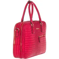 Olivia Lauren Roma Dames laptoptas - 15 inch - Werktas A4 - Polyester - Rood Croco