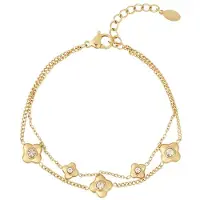Yehwang Goudlief Bloemen Armband - Roestvrij staal - Verkleurt niet - Goudlief.nl