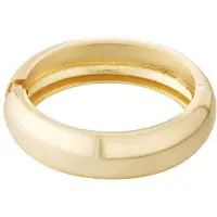Yehwang Gouden gebogen armband - Goud - Roestvrij staal - Verkleurt niet - Cadeau - Goudlief.nl