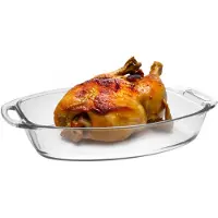 Marinex Ovenschaal van borosilicaat glas - ovaal - 3.2 Liter - 36 x 24 x 7 cm - serveerschaal