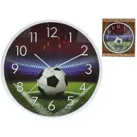 Deco Voetbal Wandklok 30 cm – Klok voor Kinderkamer, Slaapkamer en Woonkamer – Voetbal Design
