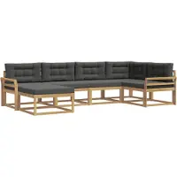 vidaXL Buiten bank set 5 st Wit en antracietkleurig Polyester