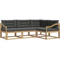 vidaXL Buiten bank set 3 st Wit en antracietkleurig Polyester