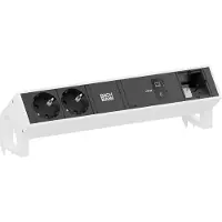 Bachmann DESK2 2xCEE7/3 1xUSB C/C 100W, 1xCM L=0,2m RAL9010