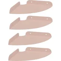 vidaXL Drijvende plank met plank met opslag 4 pcs Roze 18 x 18 x 2 cm