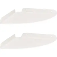 vidaXL Hoek Plank 2 st Wit 24 x 24 x 2 cm